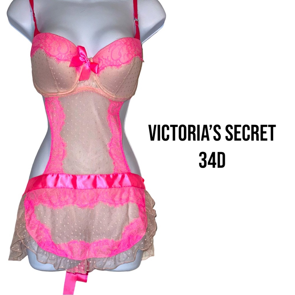 SOLD! Victoria’s Secret sexy maid lingerie 34 D size medium